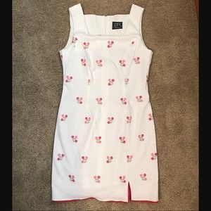 Super Cute White Dress with Pink Flowers